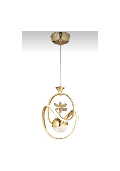 Tek Toplu Modern Gold Kaplama Sarkıt Led Avize Salon Avize 3 Renk Ledli Gold