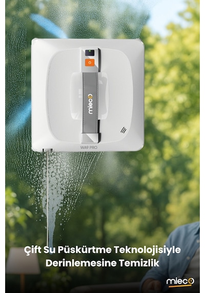 Mieco WA9 Pro Çift Yönlü Su Püskürtmeli Cam Temizleme Robotu (Kumandalı)