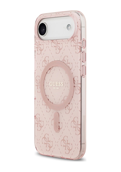 Apple Uyumlu iPhone 17 Air Kılıf Guess Lisanslı M-safeli Iml Baskılı Klasik Logolu 4g Desenli Kapak Pembe Pembe