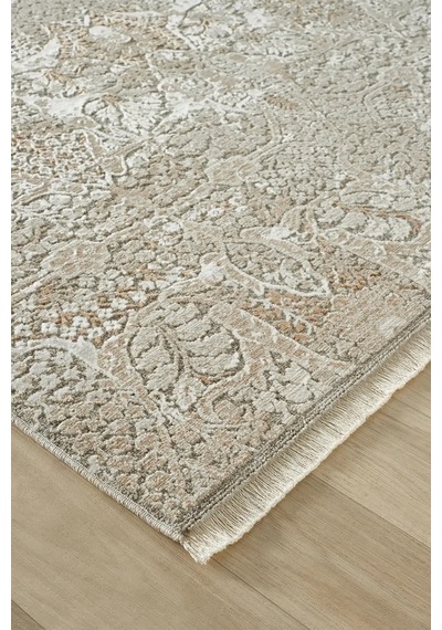 Seyran Halı Nuda 1302 Gri Mikro Polyester - Viskon Makine Halısı