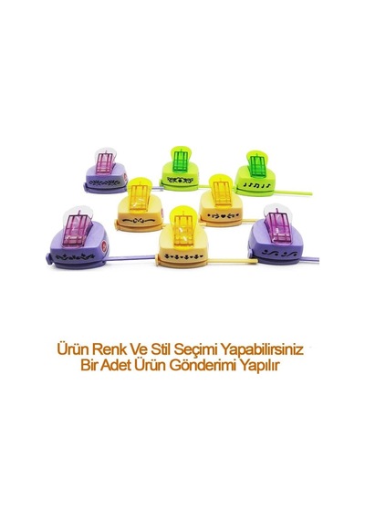 Bu-bu Şekilli Kenar Delgeç Çok Renkli