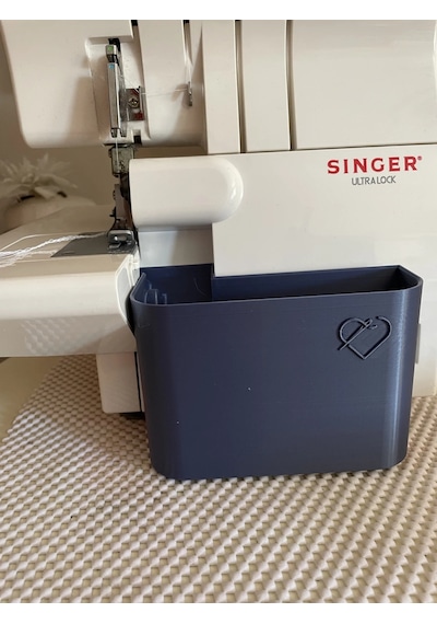 Singer Overlok Makinası Çöp Kutusu Mavi
