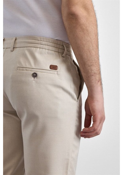 Süvari Bej Slim Düz Jogger Pantolon Pn2020500765-bj3