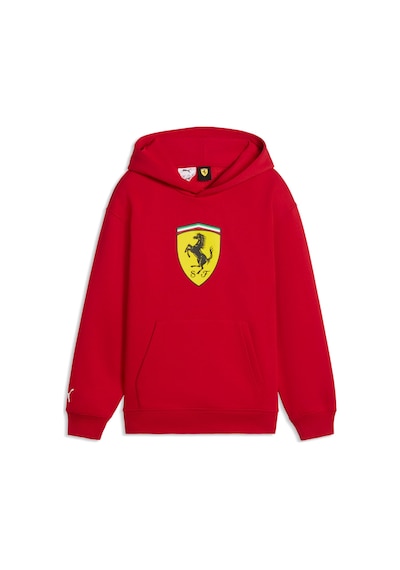 Puma Scuderıa Ferrarı Color Shıeld Genç Kapüşonlu Sweatshırt 634259 02 Kırmızı