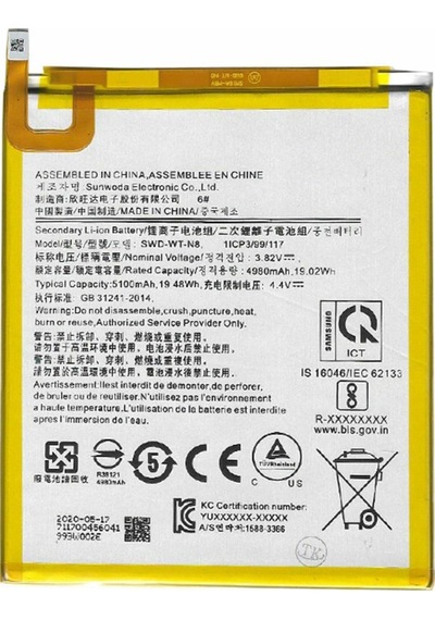 Teknonet Samsung Galaxy Tab A9 X110 Uyumlu Nettech 5100 Mah Batarya - Siyah