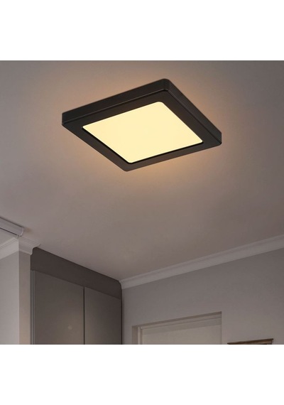 24 Watt Günışığı Ledli Çok Kaliteli Sıva Üstü Tavan Armatür 22 X 22 Cm Kare Sıva Üstü Tavan Armatürü Siyah