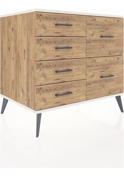 Kronos Şifonyer 6 Çekmeceli 88x59x80 Çam-aytaşı/çam Aytaşı/çam