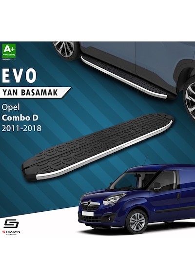 S-dizayn Opel Combo D Uzun Şase Evo Krom Yan Basamak 223 Cm 2011-
