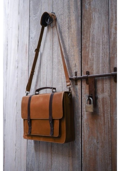 Ryoko Bristol Satchel Deri Evrak Ve Laptop Çantası Evrak Çantası Kahverengi