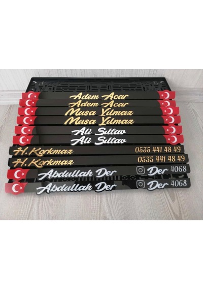 Autocity Kişiye Özel Tamboy Pleksi Plakalık, Pleksi Plaka - Çift 515970936