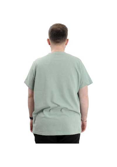 Mode Xl Büyük Beden Erkek T-shirt Bisiklet Yaka Waffle 20033 Çağla Çağla Yeşili