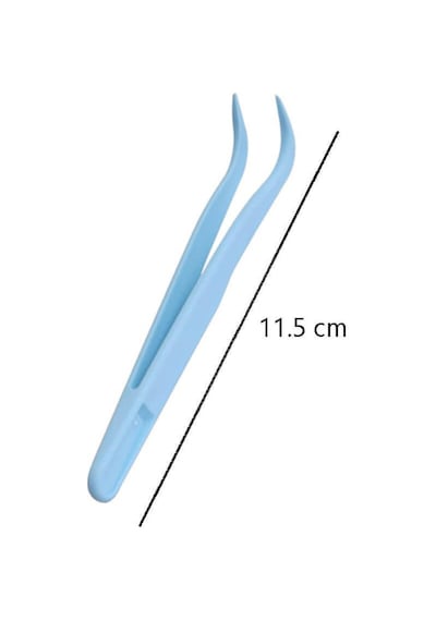 Koodmax Hassas Elektronik Ve El Sanatları Tamir Cımbızı Sert Plastik 11cm Kavisli Cımbız Mavi