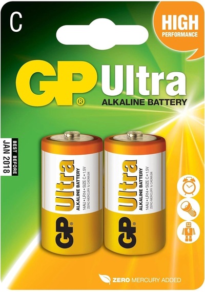 Gp 14au Lr14 Ultra Alkalin 2'li Orta Boy Pil