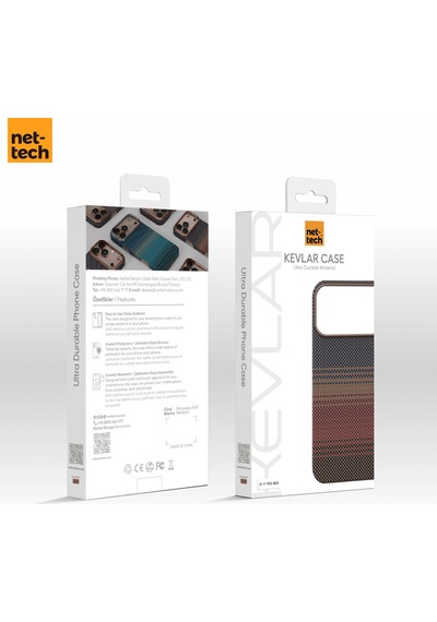 Nettech Apple Uyumlu iPhone 17 Pro Nt n076 Kevlar Karbon Arka Koruma Kılıf Çöl