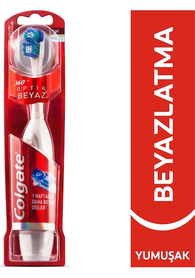 Colgate 360 Optik Beyaz Pilli Diş Fırçası