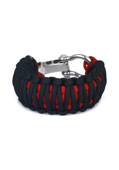 Lariss Paracord Survival King Cobra Bileklik 3 Kademeli Metal Omega Klips Çok Renkli