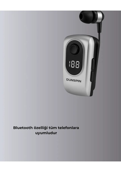 Profesyonel Bluetooth Kulaklık Klipsli, Titreşimli, Dijital Göstergeli ..