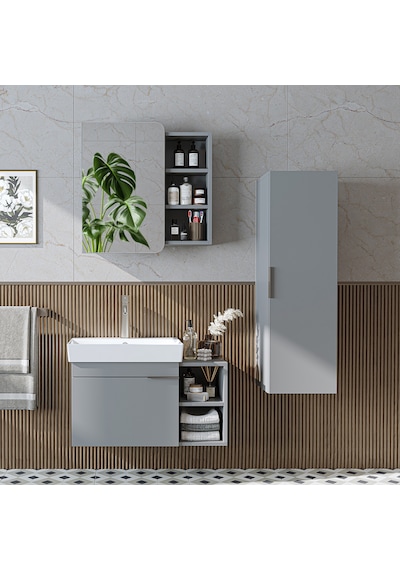 Likya Kapaklı Açık Raflı Mdflam Lavabolu 82 Cm Banyo Alt Dolabı +banyo Üst Dolabı + Banyo Boy Dolabı Külgri Kül Gri Likya Kapaklı Açık Raflı Mdflam Lavabolu 82 Cm Banyo Alt Dolabı +banyo Üst Dolabı + Banyo Boy Dolabı Külgri Kül Gri