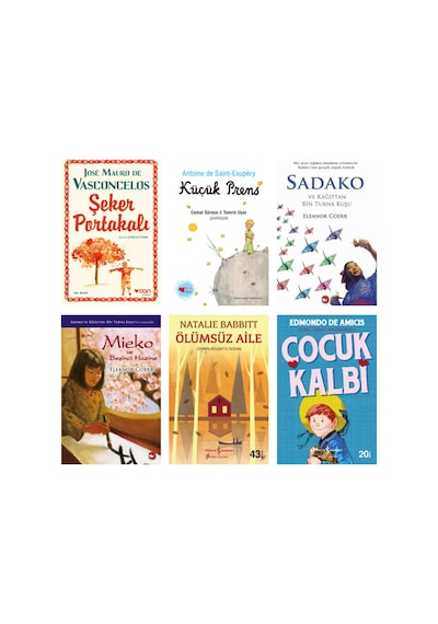 Ortaokul Roman Seti 6 Kitap Şeker Portakalı Küçük Prens Sadako Ölümsüz Aile Mieko Çocuk Kalbi
