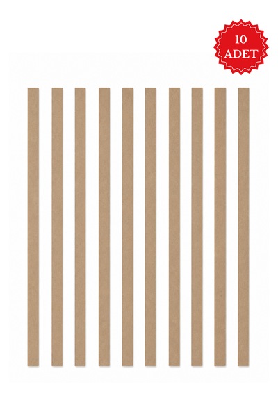Boyanabilir 3mm Ham Mdf İskandinav Duvar Çıtası, 120cm X 6 Cm, 10 Adet 120 X 6