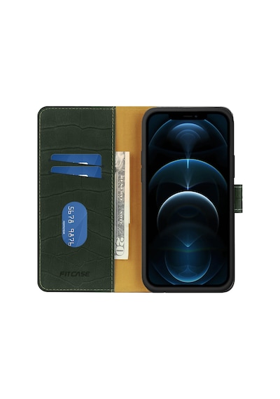 Apple Uyumlu iPhone 12 / 12 Pro Kilif Kroko Desen Kapakli Cüzdanli 514448567