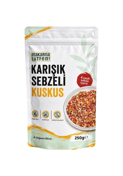 Karışık Sebzeli Kuskus %35 Sebze-250 Gram