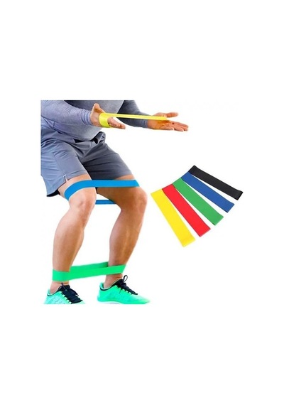 Pilates Squat Aerobik Direnç Lastiği 5'li