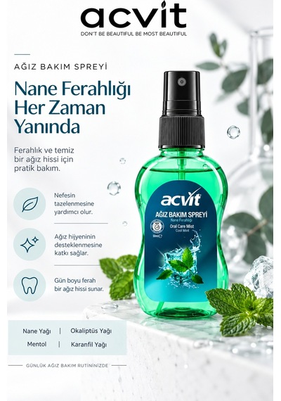 Ağız Bakım Spreyi Uzun Süreli Nane Ferahlığı 50 Ml