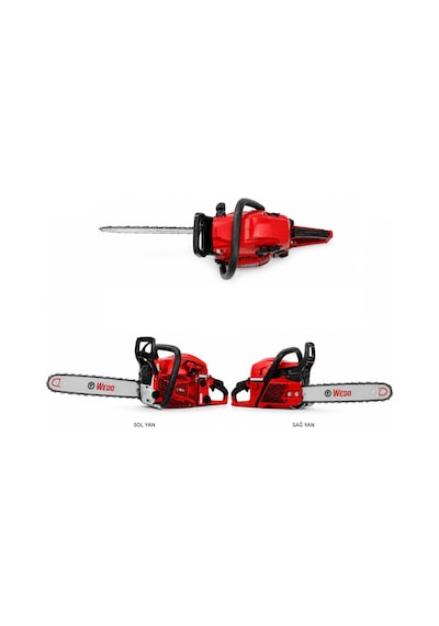 Algaride Wedo CS581 54.5CC Benzinli Motorlu Testere 2.4KW 50 CM Pala 3/25 Zincir Profesyonel Ağaç Kesim Motoru