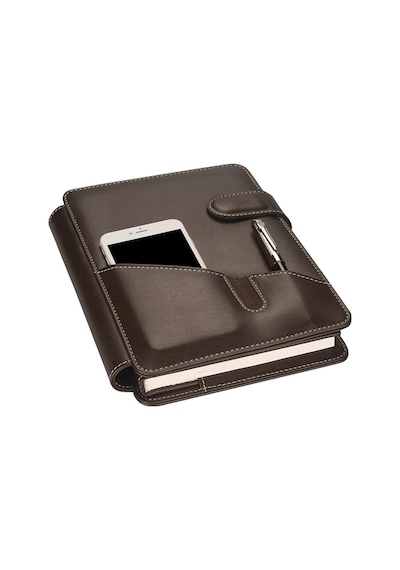Organizer Ajanda Tarihsiz Kareli 20x26 CM - Kahve Kahverengi