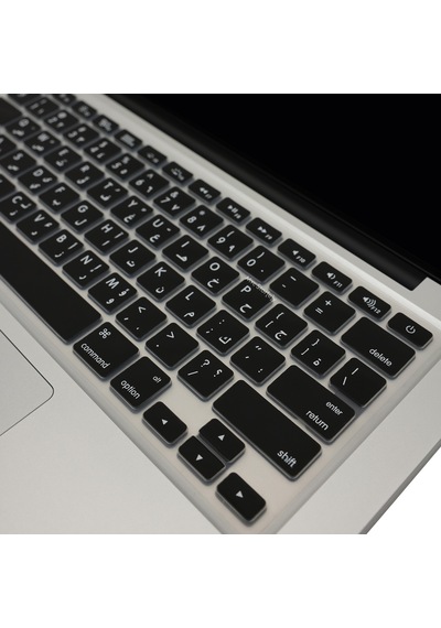 Arapça Klavye Apple Uyumlu MacBook Air Pro Klavye Koruyucu Ustip Eski Usb'li Model 2008/2017 İle Siyah