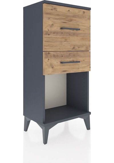 Arges Komodin 2 Çekmeceli 44x30x96 Antrasit-çam Antrasit