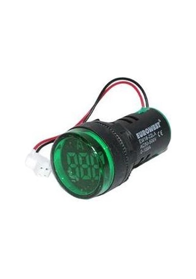 Ew16-22la-y Q22mm Ampermetre Led 100a Yeşil - 2'li Paket