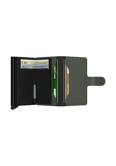 Secrid Miniwallet Matte Kartlık Cüzdan, Yeşil-siyah Çok Renkli