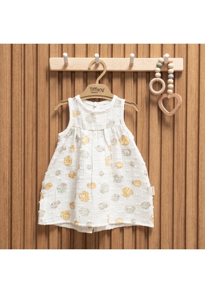 Tiffany Baby & Kids Tiffany Baby Müslin Sea Shell Theme Atlet Elbise 62086 Ekru