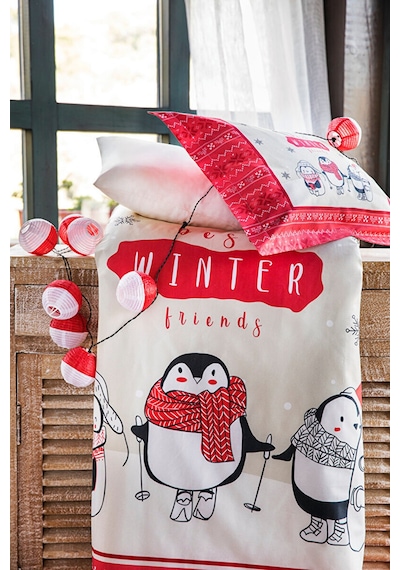 Özdilek Winter Friend Kışlık Flanel Bebek Nevresim Takımı Kırmızı