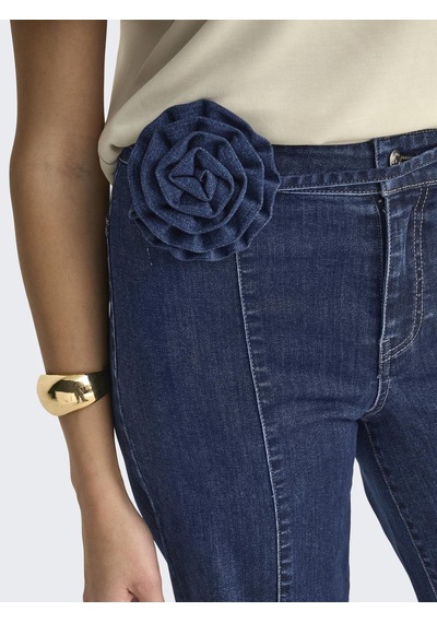 Only Onlmadison Hw Wide Rose Belt Kadın Jean Pantolon 15361153 İndigo