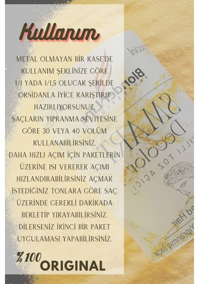 Yanmış, Yıpranmış Ve İşlem Görmüş Tüm Saçlar İçin Argan Yağlı Akıllı Toz Saç Açıcı Sarı - 500 Gr
