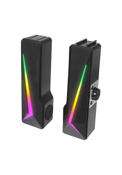 Mikado Md-s157 2.0 5wx2ch Rgb Ledli Oyuncu Siyah Usb Sound Bar Sp