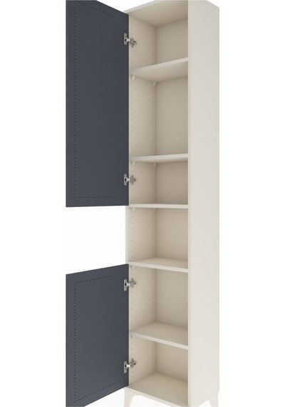 Arges Dolap 5 Raflı 2 Kapaklı 44x30x221 Aytaşı-antrasit Aytaşı