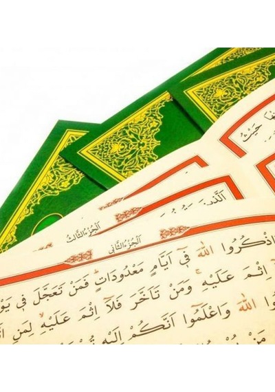 30 Cüz Kuranı Kerim Cami Boy Yeşil Hatim Seti