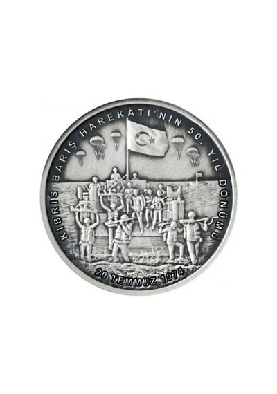 AgaKulche Kıbrıs Barış Harekatı'nın 50.Yıl Dönümü Gümüş Sikke Coin