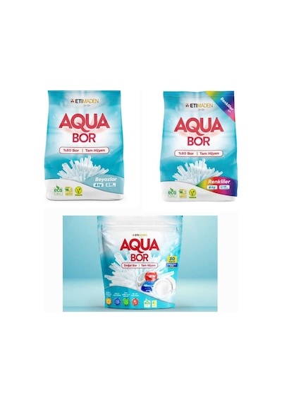 Aquabor Doğal Mineralli Çamaşır Deterjanı Renkliler +beyazlar İçin +bulaşık Tableti 30 Kapsül 16950536