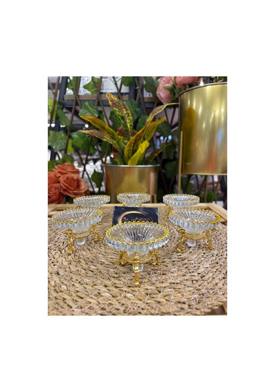 Yaldızlı Gold Metal Ayaklı Lokumluk, Sunumluk, Sosluk, Tabak, Mini Ayaklı Kase, Kahveyanı Şekerlik Yaldız