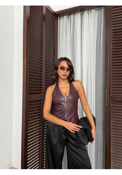 Verymoda Sunideri Fermuarlı Yelek Vmf2036 Bordo