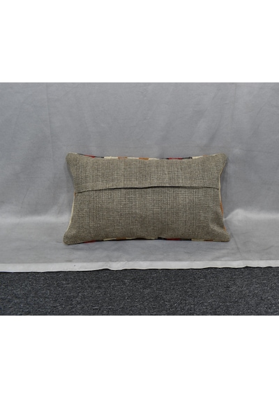 Zehra Abla Halı Yeni El Dokuma Dekoratif Lumbar Kilim Kırlent Yastık Kılıfı 6888 Çok Renkli