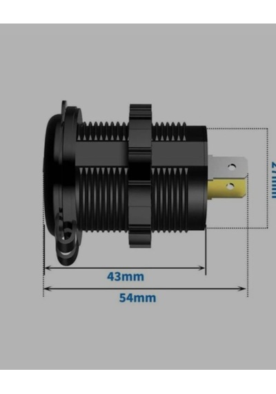 Çift Usb Çıkışlı Araç Şarj Soketi - 5v 1a / 2.1a Çıkışlı Kapaklı