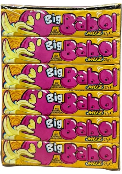 Big Babol Muz Aromalı Balonlu Sakız 27 Gr 18 Adet-217