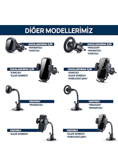 Woyax By Deji Güçlü Mıknatıslı Vantuzlu Araç İçi Telefon Tutucu