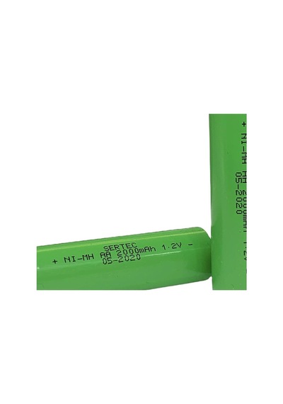Sertec - 1.2v 2000 Mah - Aa - Ni-mh Şarjlı Pil - Başsız / Flat Head Evimdeyokyok